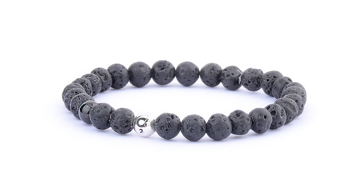ARMBAND LAVA 6MM BEADS