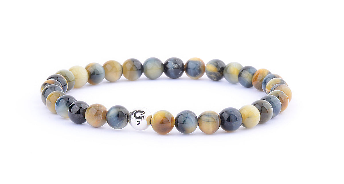 ARMBAND FALCON EYE 6 MM BEADS
