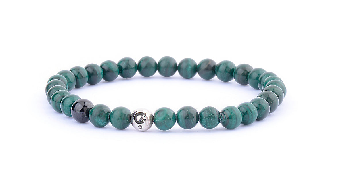 ARMBAND MALACHITE 6MM BEADS