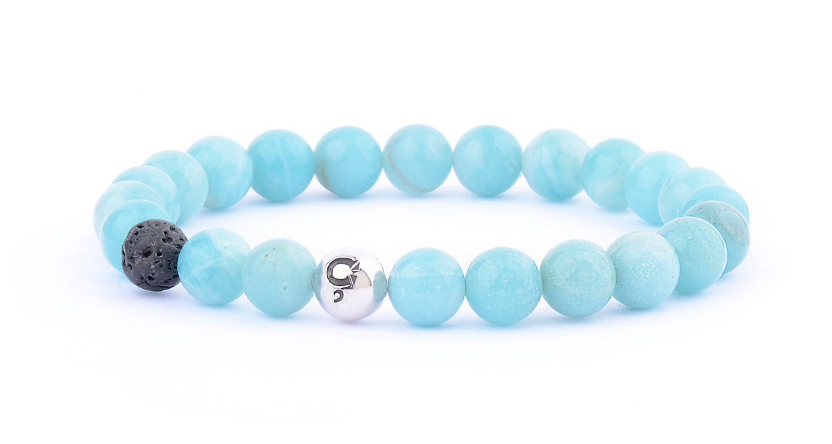 ARMBAND AMAZONITE 8 MM BEADS