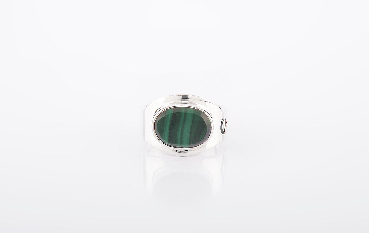 RING MALACHITE OVAL