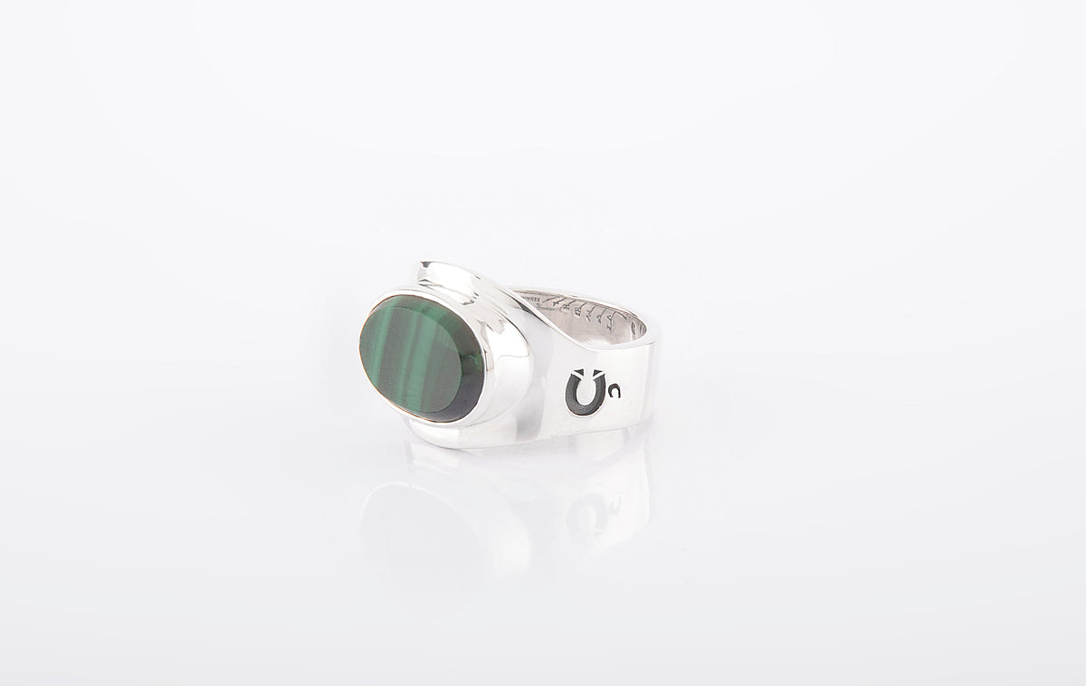 RING MALACHITE OVAL