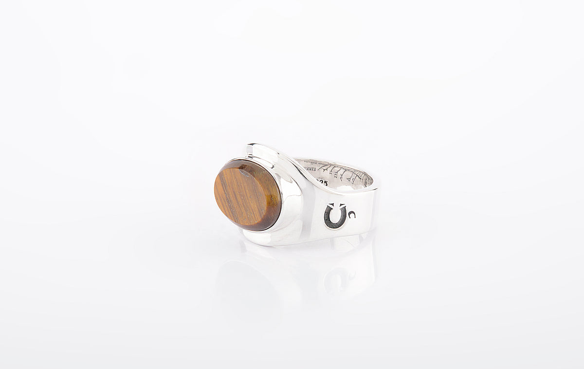 RING TIGER EYE OVAL