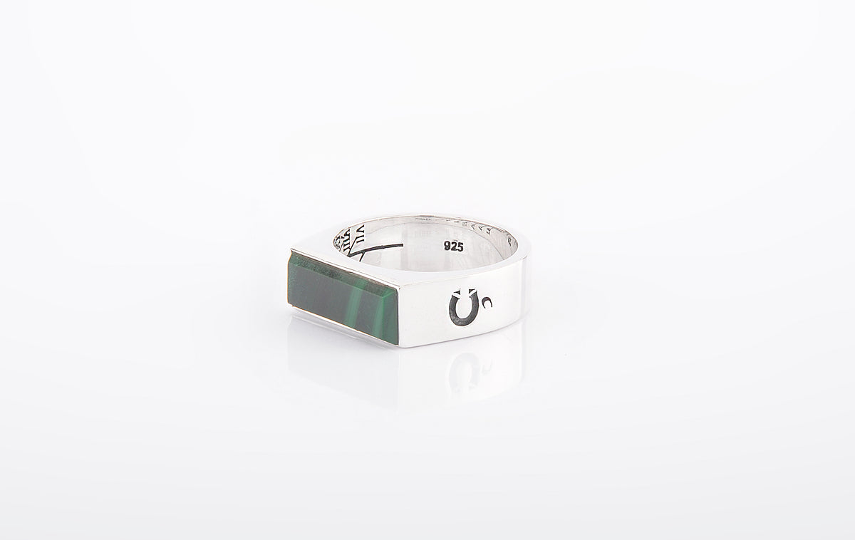 RING MALACHITE RECTANGLE