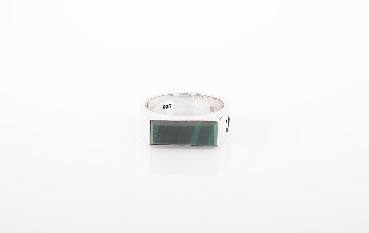 RING MALACHITE RECTANGLE