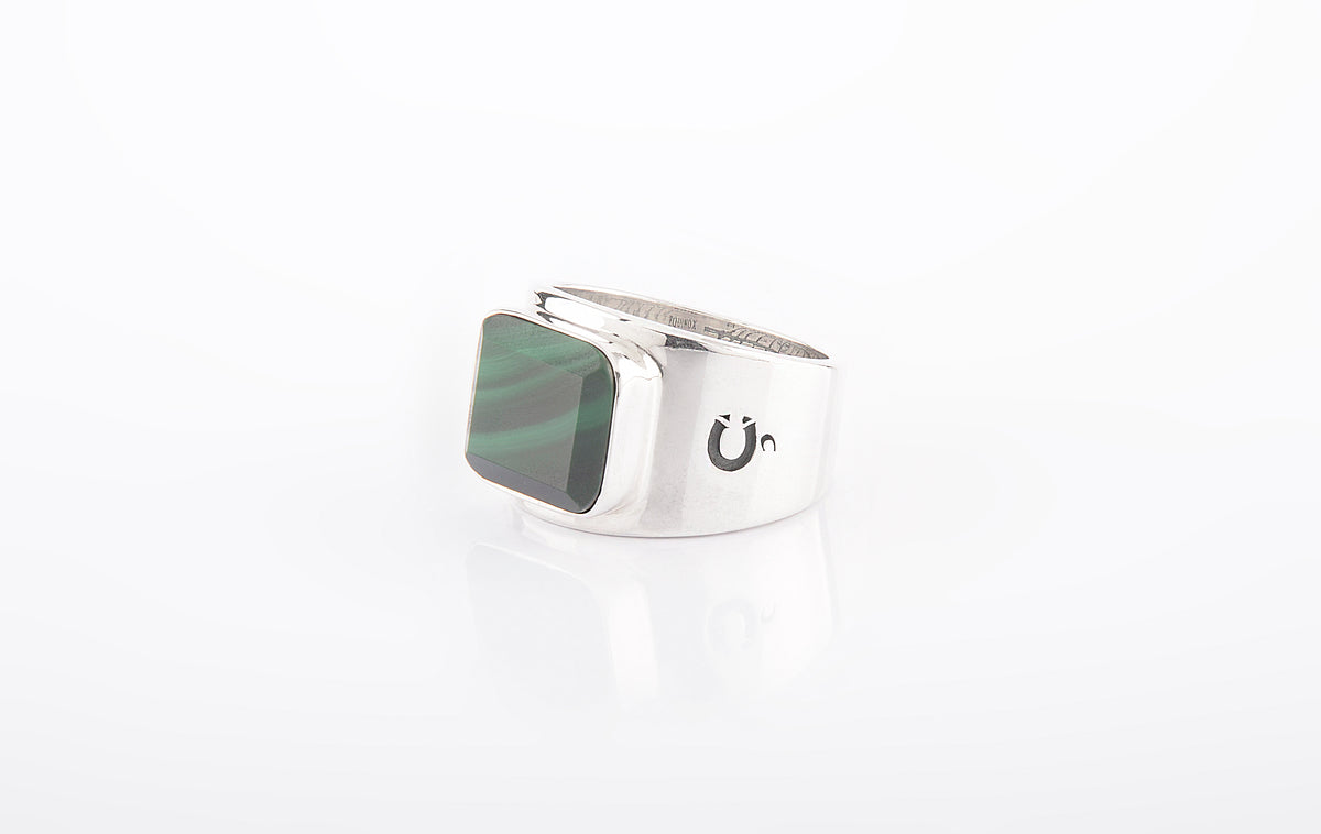 RING MALACHITE SQUARE