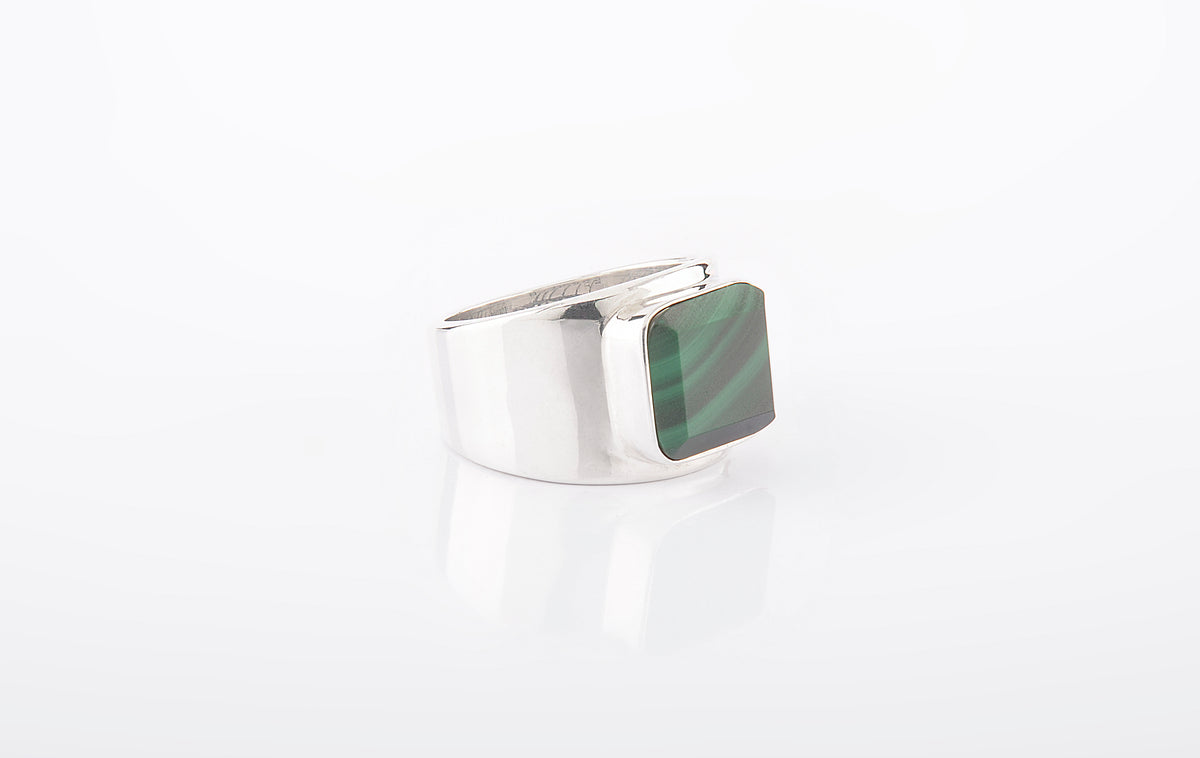 RING MALACHITE SQUARE