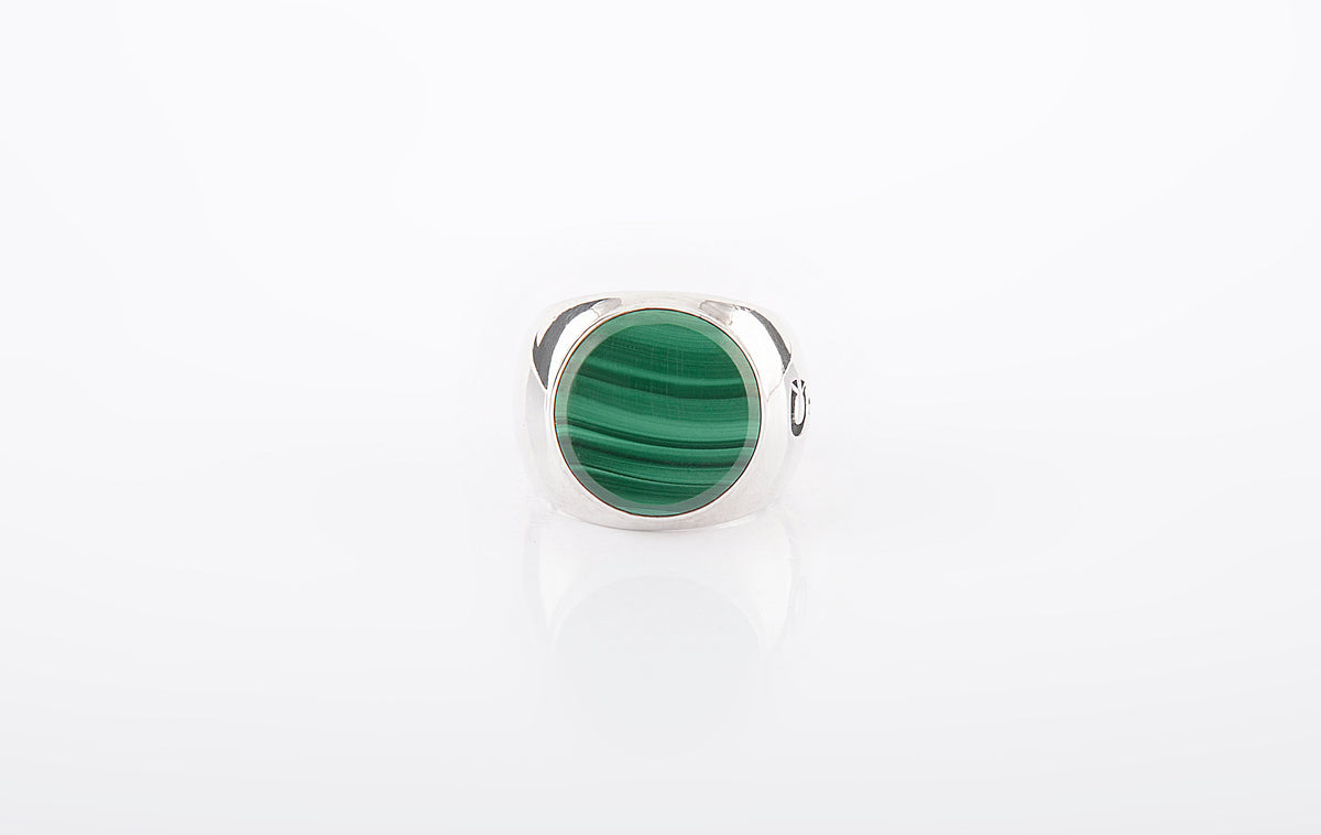 RING MALACHITE ROUND