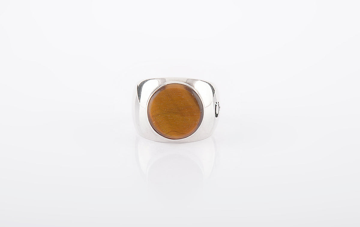 RING TIGER EYE ROUND