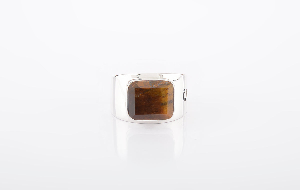 RING TIGER EYE SQUARE