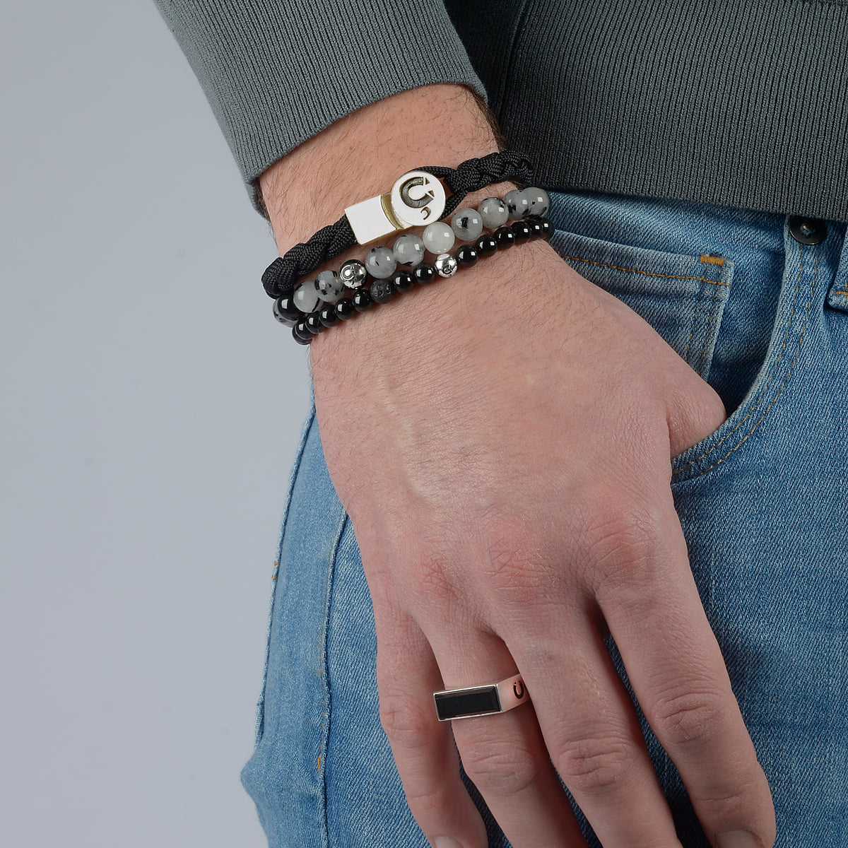 ARMBAND BRAIDED ANTRACITE
