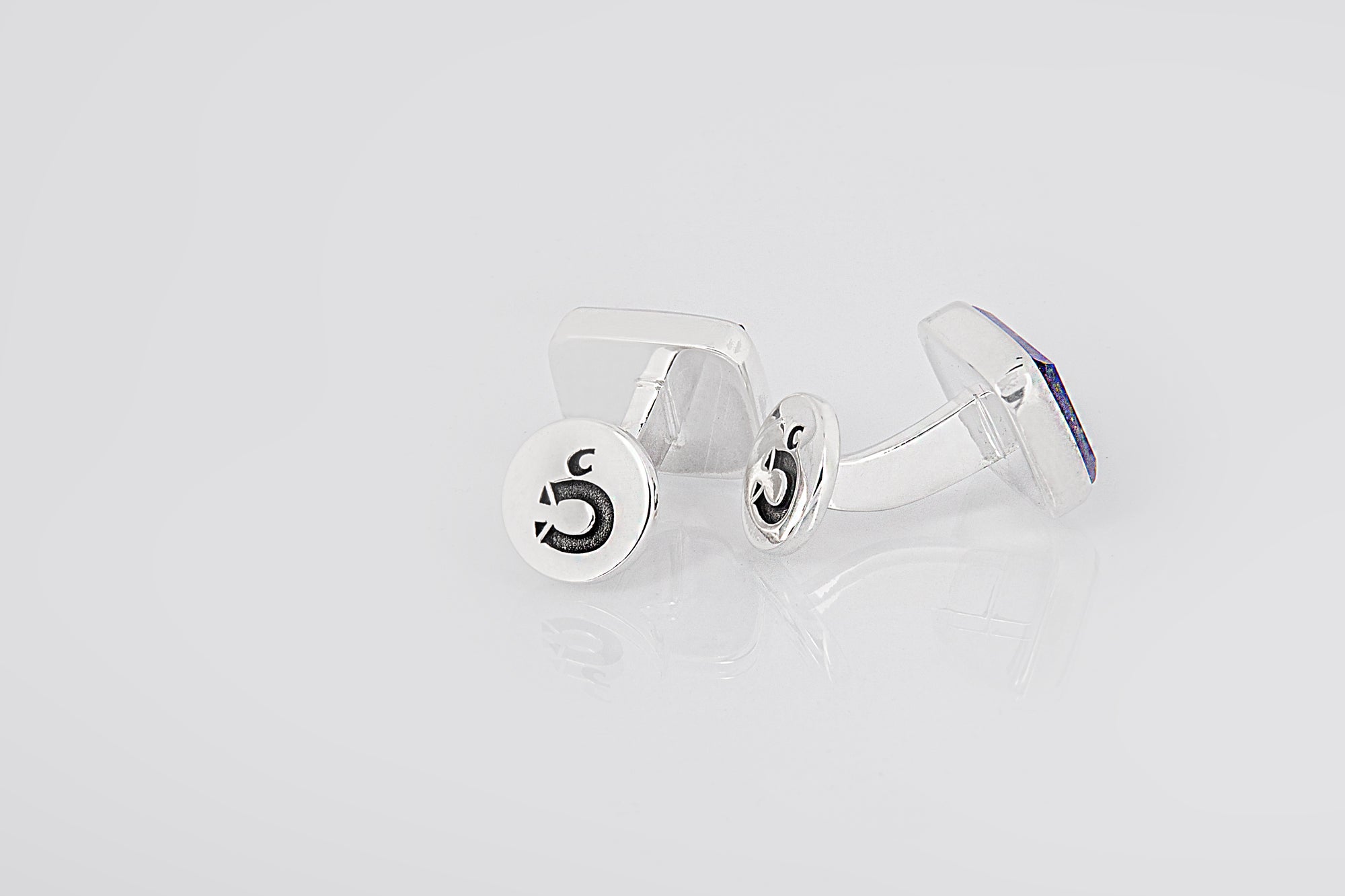 CUFFLINKS LAPIS GOLDEN - Garcjewelry