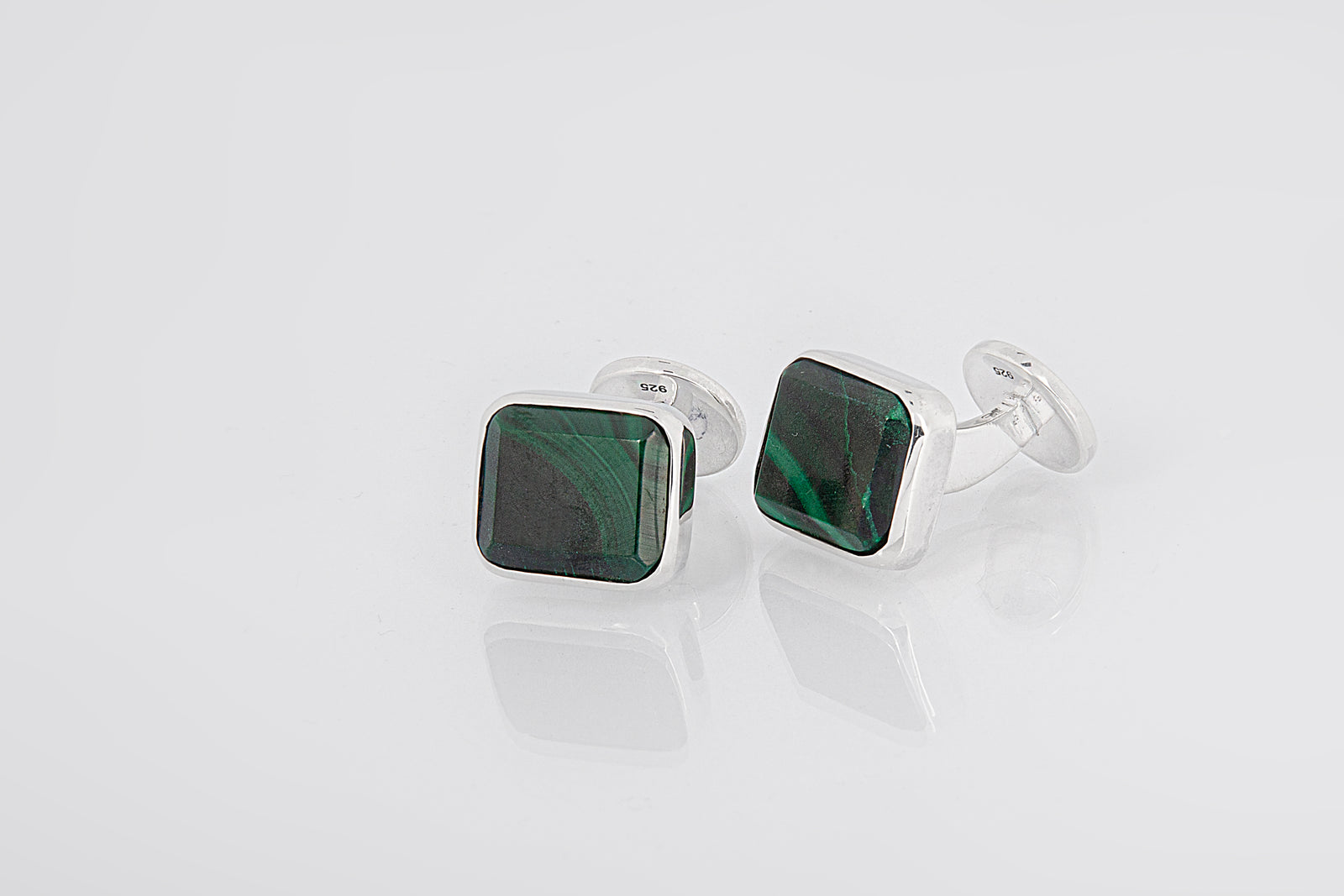 CUFFLINKS MALACHITE - Garcjewelry