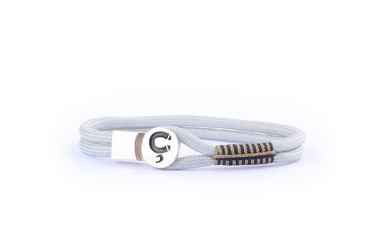 ARMBAND DUBBLE SILVER MARINE