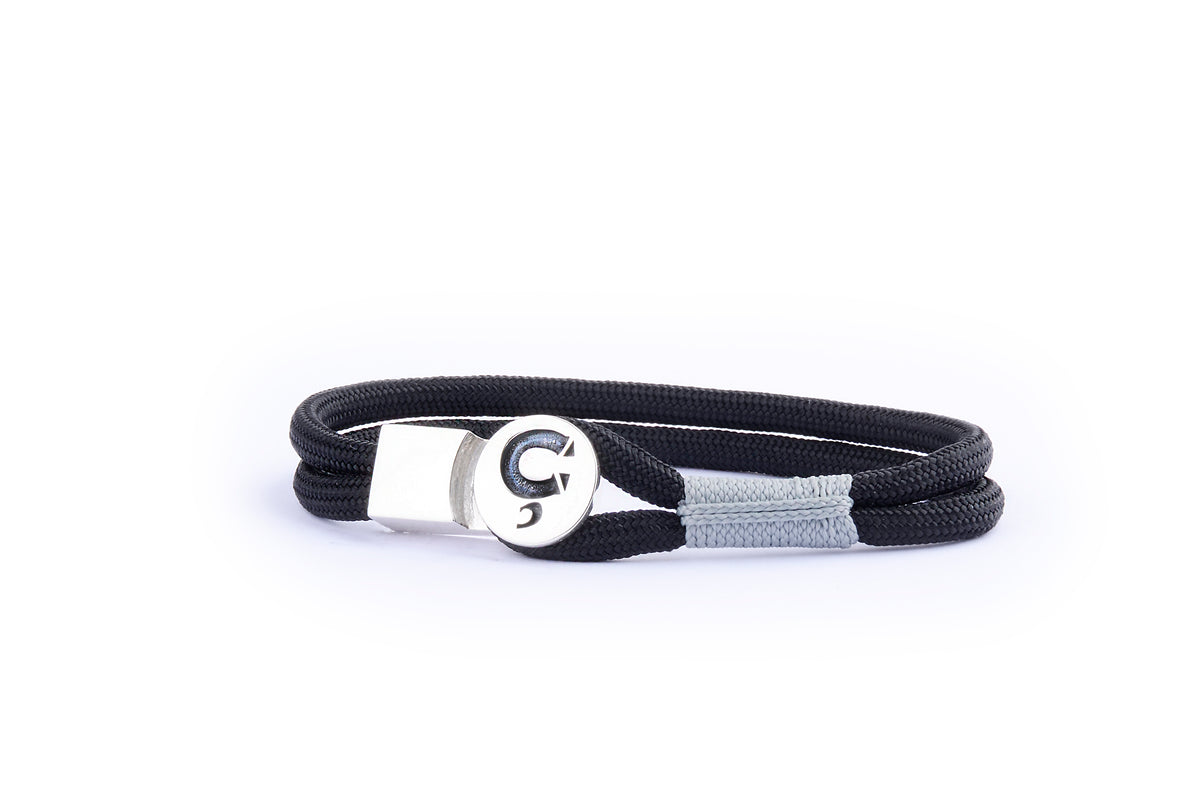ARMBAND DUBBLE BLACK SILVER